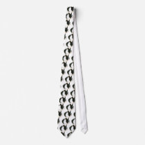 Bunny Rabbit Black & White Neck Tie