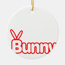 Bunny - Rabbit Bunnies Cute Ears Tail Christmas Ornament