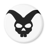 Bunny Rabbit Skull Refrigerator Magnet