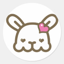 Bunny Round Sticker