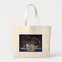 BUNNY  TOTE WITH ATTITUDE TOTE BAGS