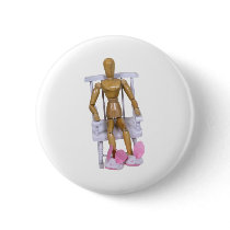 BunnySlippersRockingChair121909 Pinback Button