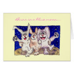 Buns in a Blue Moon Happy Easter Card