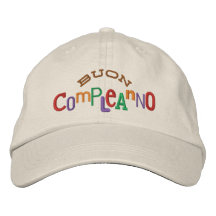 Buon Compleanno Embroidery Hat Embroidered Baseball Caps