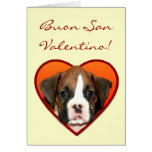 Buon San Valentino boxer dog card