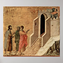 Buoninsegna - Christ appears to two disciples Posters