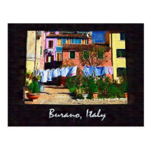 Burano Italy Postcard