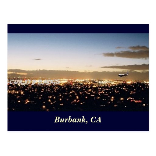 Burbank Nightscape, Burbank, CA Carte Postale