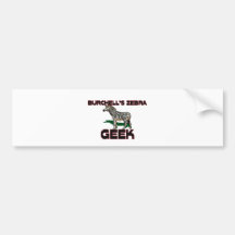 Burchell's Zebra Geek Bumper Stickers