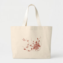 Burgandy Floral Bag