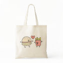 Burger and Fries Tote bags