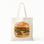 Burger bag hamburger grocery shopping tote bag
