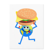 Burger Globe Postcard