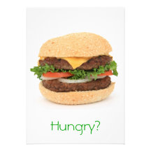 Burger invitation for a meal