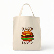 Burger Lover Hamburger  Grocery Tote Bag