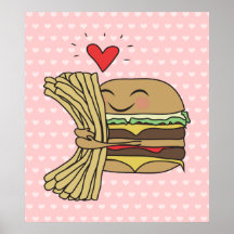 Burger Loves Fries Print