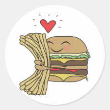 Burger Loves Fries Stickers