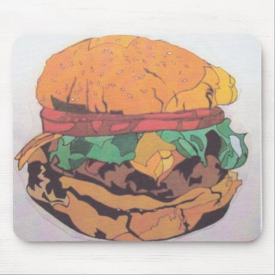 Burger Mouse Mat by mjaafar