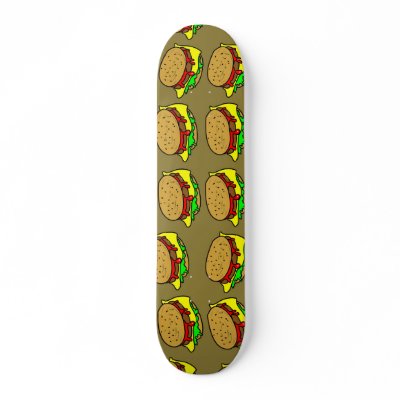 Burger Wallpaper Skateboard by prawny