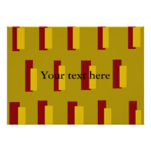 Burgundy and gold rectangles on gold custom invitations