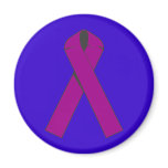 Burgundy Awareness Ribbon Products Refrigerator Magnet