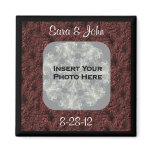 Burgundy Daisies Photo Wedding Magnet