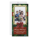Burgundy Fir Tree Traditional Photo Cards