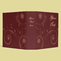 Burgundy Floral binders