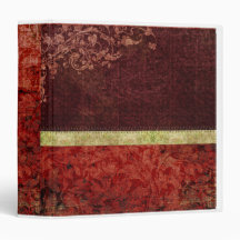 Burgundy Floral Binder