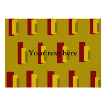 Burgundy gold rectangles on gold background personalized announcements