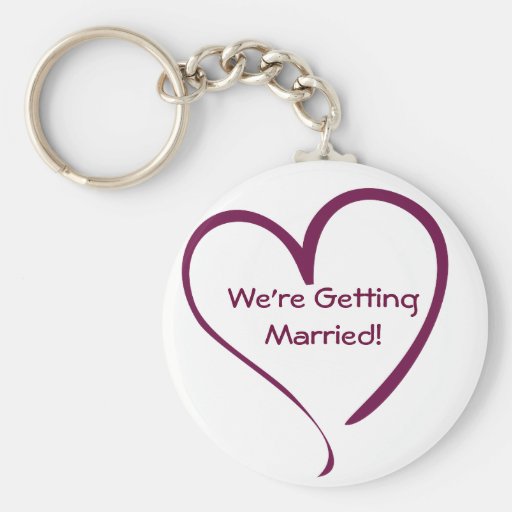 Burgundy Heart Keychains