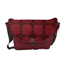 Burgundy Heartstrings Rickshaw Messenger Bag