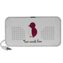Burgundy penguin iPod speaker
