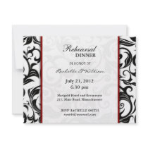 Burgundy Rehearsal Dinner Card Personalized Announcements