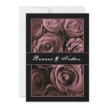 BURGUNDY Rose Bouquet Wedding Invitation