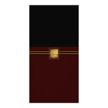Burgundy Wedding Emblem Invitations Photo Card Template