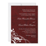 Burgundy Wedding Invitation