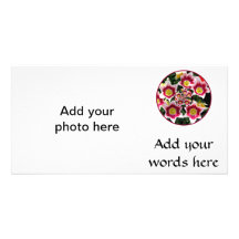 Burgundy & White Tulips w/ "feedback" effect Photo Cards