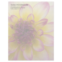 Burgundy, Yellow & White Dahlia Letterhead