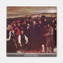 Burial At Ornan By Courbet Gustave Fridge Magnet