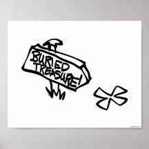 Buried Treasure Sign Print