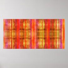 Buring Reds Abstract Modern Art Poster Print
