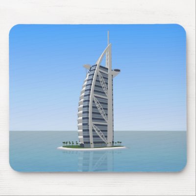 Burj Al Arab Hotel Dubai: 3D Model: Mouse Pad by spiritswitchboard