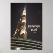 Burj Khalifa, The World's Tallest Building, Dubai Posters