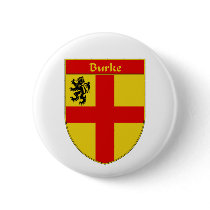Burke Coat of Arms/Family Crest Pinback Button
