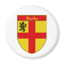 Burke Coat of Arms/Family Crest Fridge Magnets