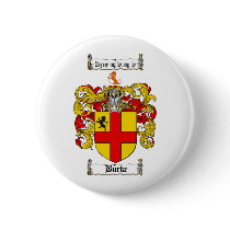 BURKE FAMILY CREST -  BURKE COAT OF ARMS PINBACK BUTTON