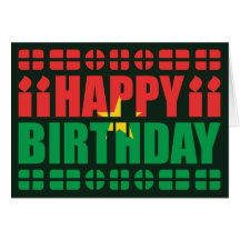Burkina Faso Flag Birthday Card