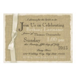Burlap and Bow Bridal Shower Announcement