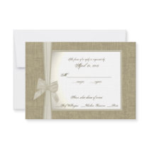 Burlap and Bow Response Card Personalized Announcement